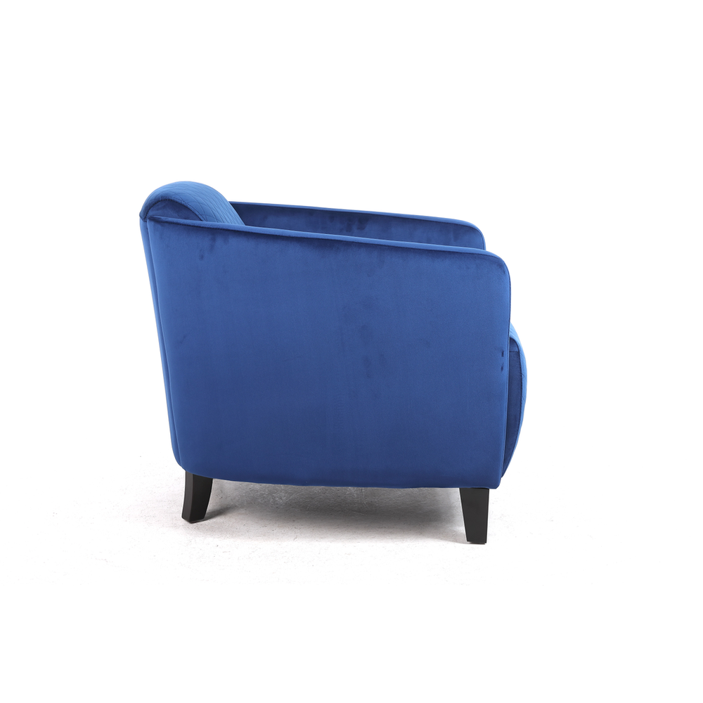 86CM BLUE COLOUR VELVET ARMCHAIR - Armchair from MSL