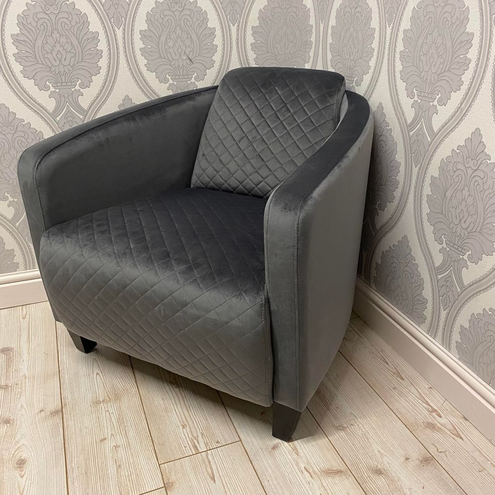86CM LEAD COLOUR VELVET ARMCHAIR - Armchair from MSL