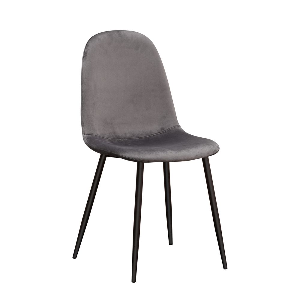 GREY FABRIC CHAIR BLACK METAL LEGS - Fabric Dining Chairs from MSL