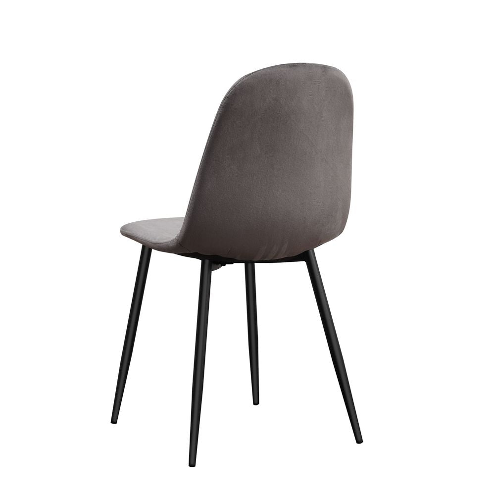 GREY FABRIC CHAIR BLACK METAL LEGS - Fabric Dining Chairs from MSL