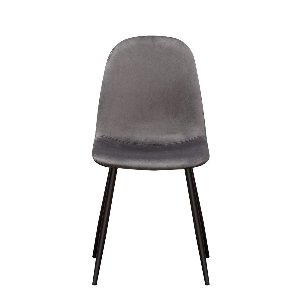 GREY FABRIC CHAIR BLACK METAL LEGS - Fabric Dining Chairs from MSL