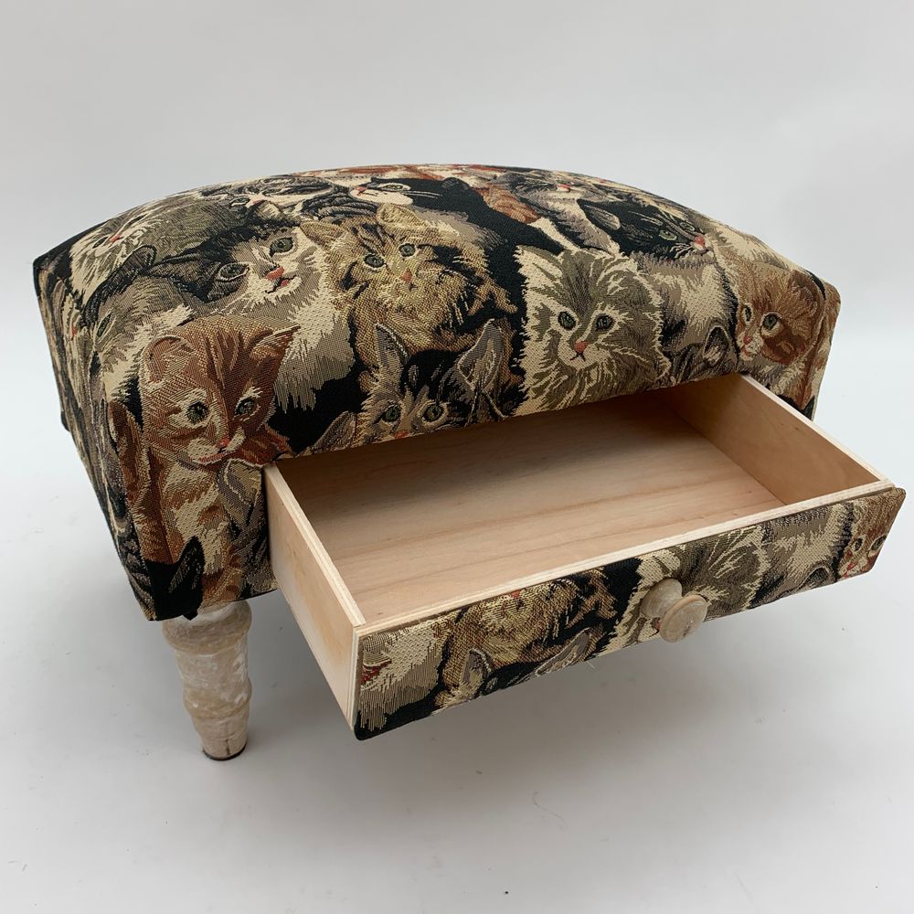 Cat Footstool With Drawer - Footstool from MSL