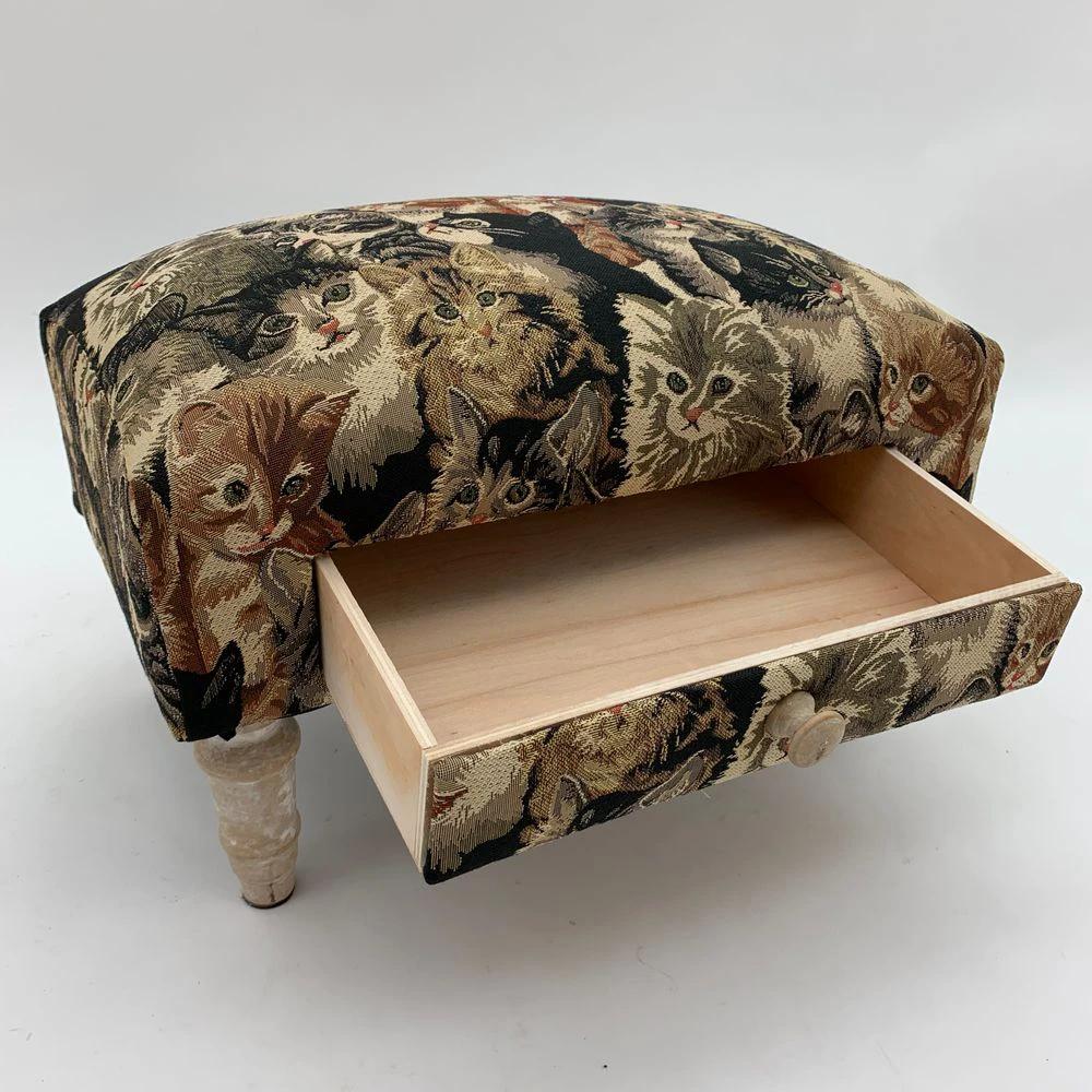 Cat Footstool With Drawer by MSL