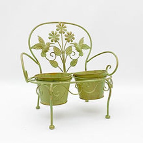 46CM LEAF GREEN DOUBLE PLANTER - Home Symphony