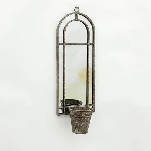 MSL 64CM WALL MIRROR WITH SINGLE PLANTER - Planters