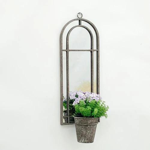 64CM WALL MIRROR WITH SINGLE PLANTER by MSL