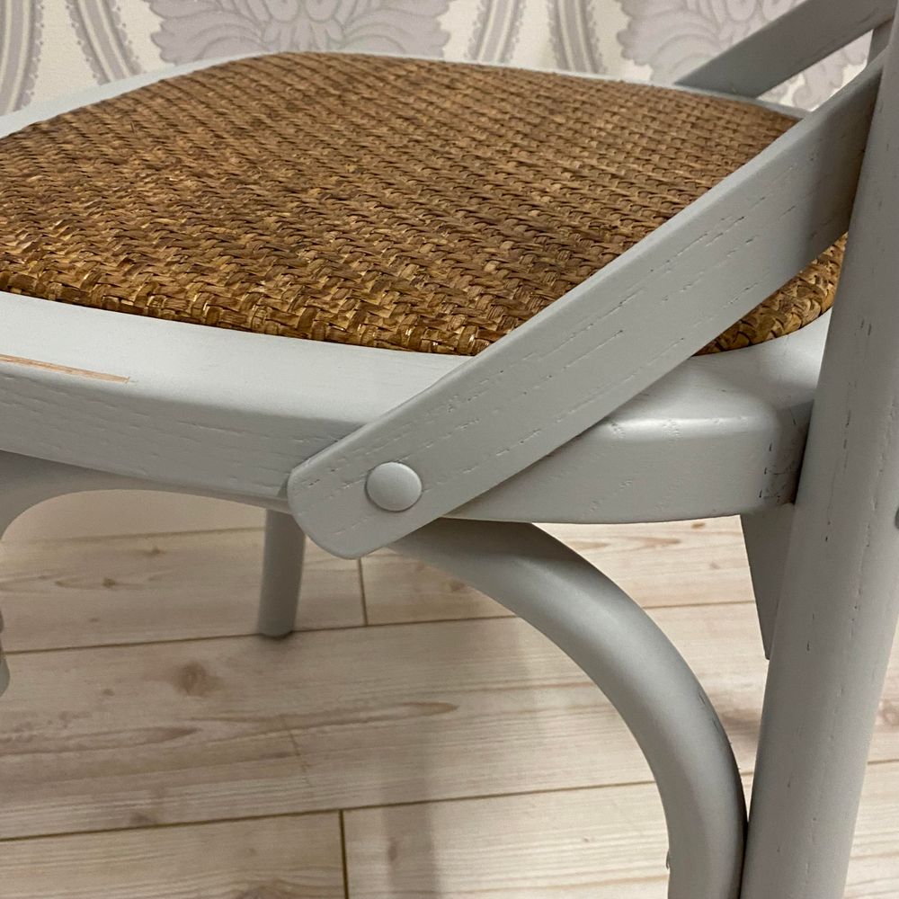 GREY FRENCH CROSS BACK CHAIR - Wooden Chairs from MSL