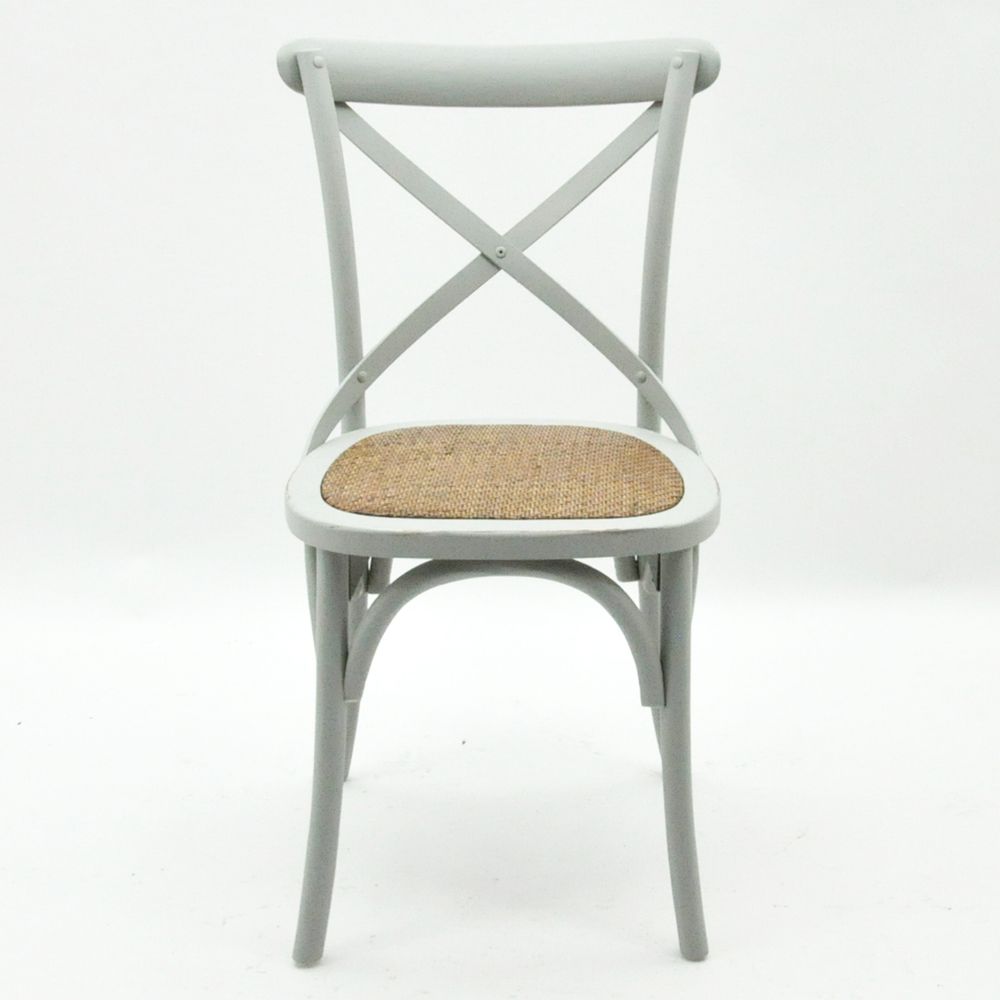 GREY FRENCH CROSS BACK CHAIR - Wooden Chairs from MSL