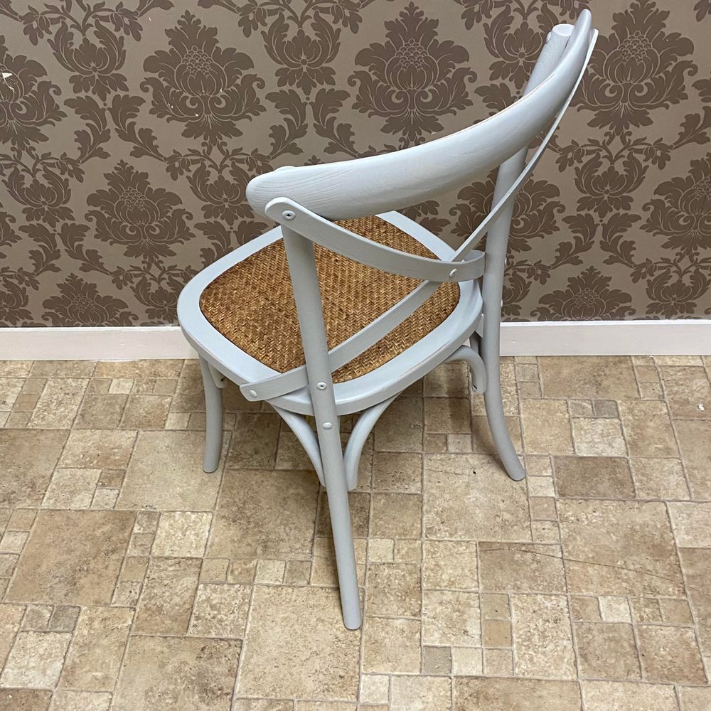 GREY FRENCH CROSS BACK CHAIR - Wooden Chairs from MSL