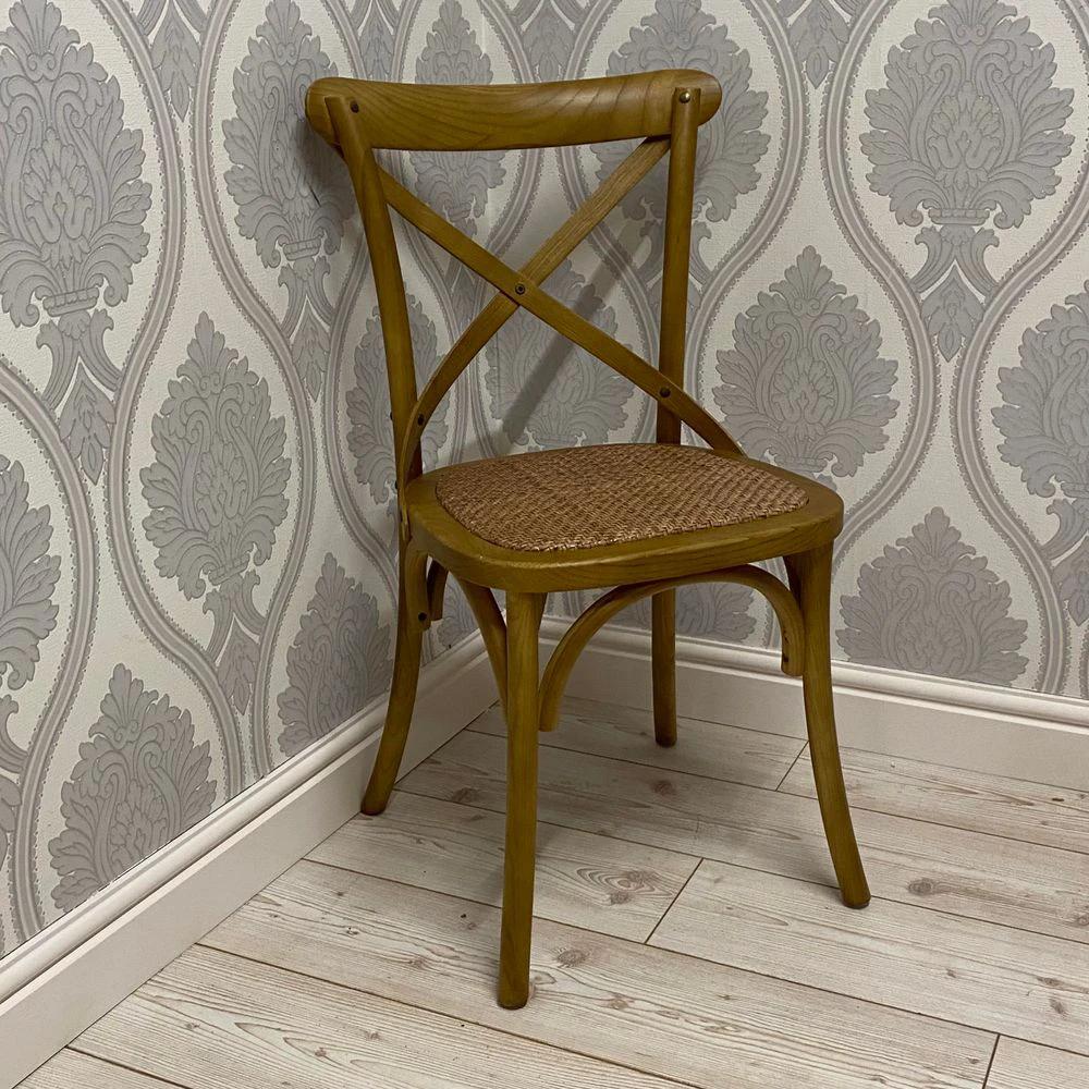 Natural French Cross Back Chair by MSL