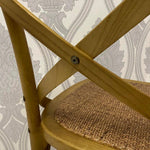 Natural French Cross Back Chair by MSL