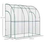 N/A Walk-In Lean to Wall Tunnel Greenhouse - Greenhouse