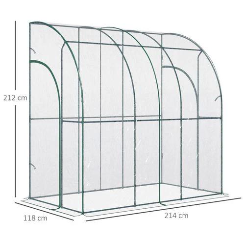 N/A Walk-In Lean to Wall Tunnel Greenhouse - Greenhouse