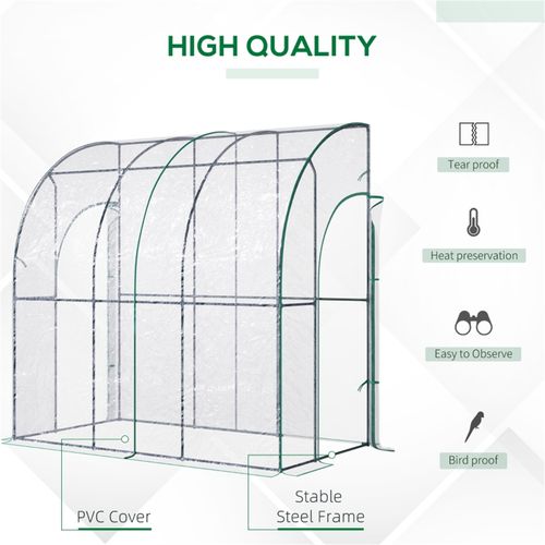 Walk-In Lean to Wall Tunnel Greenhouse - Greenhouse from N/A