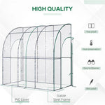 N/A Walk-In Lean to Wall Tunnel Greenhouse - Greenhouse