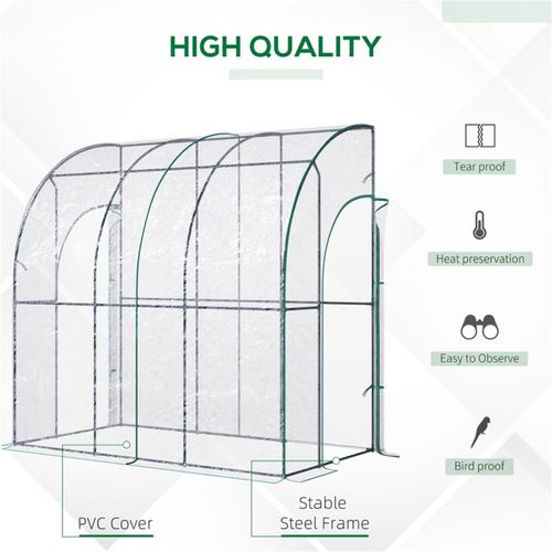 Walk-In Lean to Wall Tunnel Greenhouse - Greenhouse from N/A