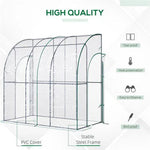 N/A Walk-In Lean to Wall Tunnel Greenhouse - Greenhouse