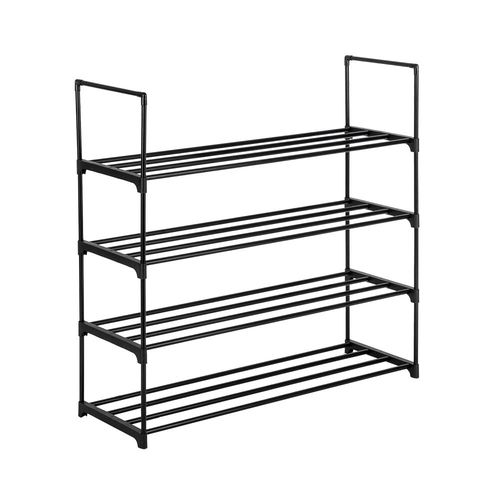4 Tiers Shoe Rack Shoe Tower Shelf Storage Organizer For Bedroom, Entryway, Hallway, and Closet Black Color - Shoe Storage from N/A