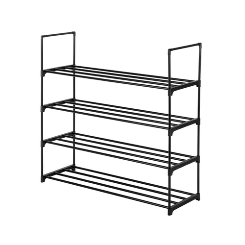 4 Tiers Shoe Rack Shoe Tower Shelf Storage Organizer For Bedroom, Entryway, Hallway, and Closet Black Color - Shoe Storage from N/A