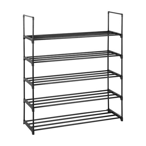 5 Tiers Shoe Rack Shoe Tower Shelf Storage Organizer For Bedroom, Entryway, Hallway, and Closet Black Color - Shoe Storage from N/A