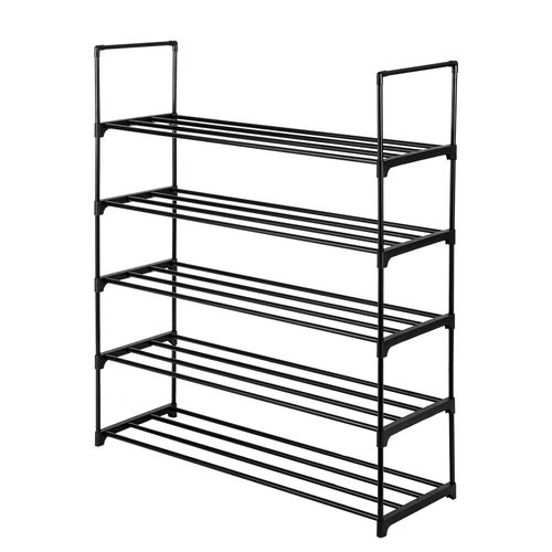 5 Tiers Shoe Rack Shoe Tower Shelf Storage Organizer For Bedroom, Entryway, Hallway, and Closet Black Color - Shoe Storage from N/A