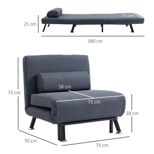 Sofa Chair /Single sofa bed 75W x 70D x 75Hcm - Sofa Bed from N/A