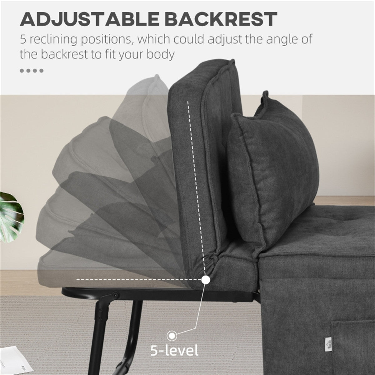 Sofa Chair /Single sofa bed Grey - Sofa Bed from N/A