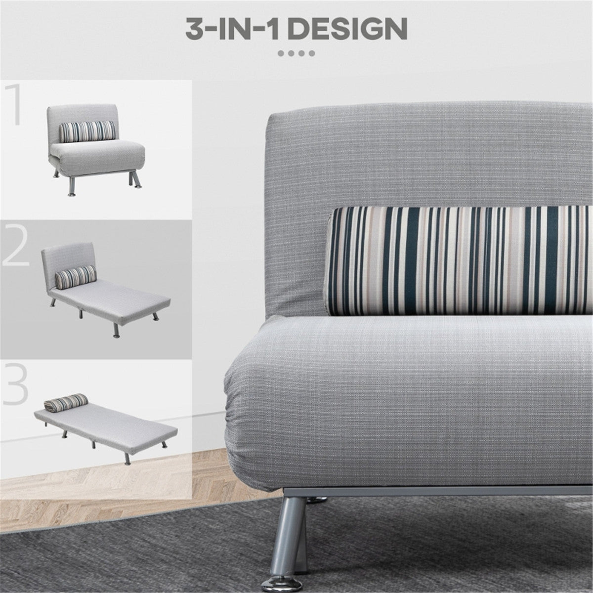 Sofa Chair /Single sofa bed Grey - Sofa Bed from N/A
