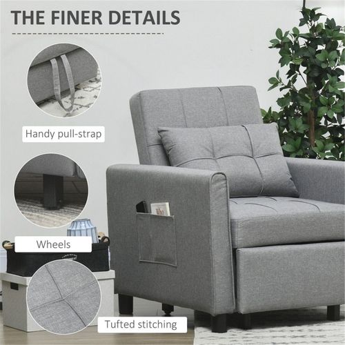 Sofa Chair /Single sofa bed Light Grey - Sofa Bed from N/A