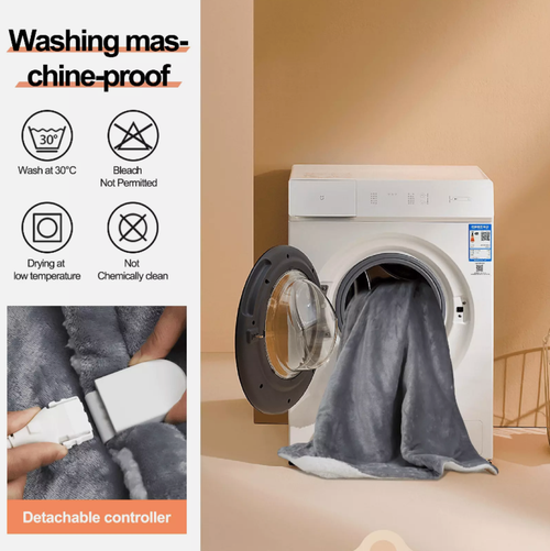 Electric Heated Throw Over Blanket Digital Control Large Warm Fleece Washable UK - Home Symphony