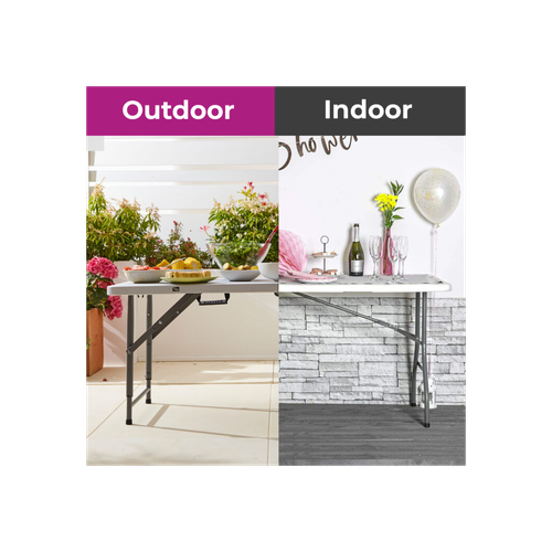 Neo Folding Picnic Table Portable 4FT Extendable Height - Picnic Tables from Neo