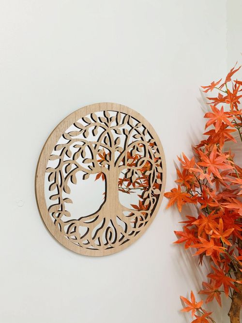 Round Cut Out Tree Of Life Mirror 35cm - Mirror from Order Notifications