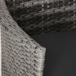 2 Seater GardenRattan Furniture Bistro Set Table Set Conservatory, Light Grey - Bistro Sets from Outsunny