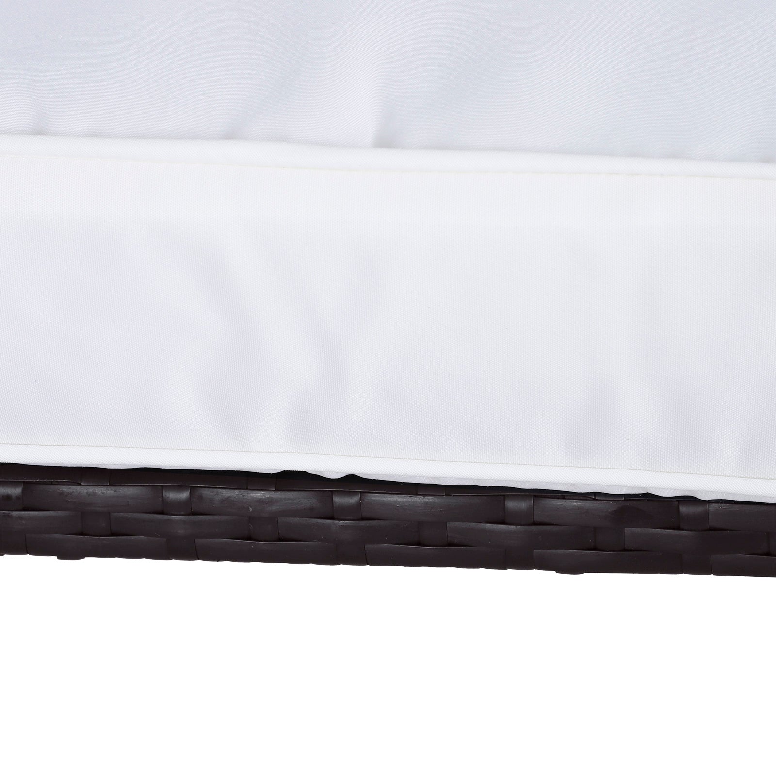 3 PCS Rocking Chair Bistro Set-Brown/Cream White - Bistro Sets from Outsunny