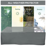 205x192cm Garden Furniture Cover Water UV Resistant Oxford Fabric Grey - Cover from Outsunny