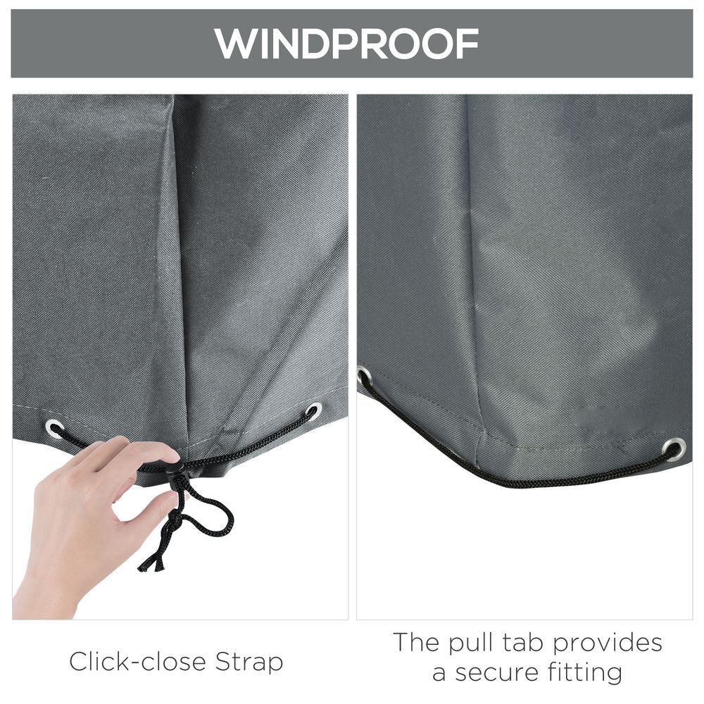 205x192cm Garden Furniture Cover Water UV Resistant Oxford Fabric Grey - Cover from Outsunny