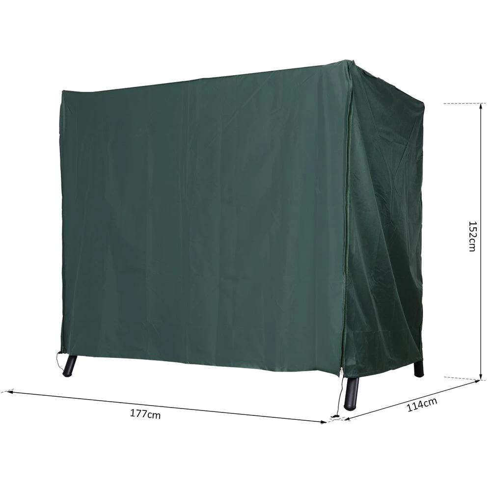 Outsunny 600D Oxford Polyester Waterproof Swing Chair Cover Green - Uncategorized Cover