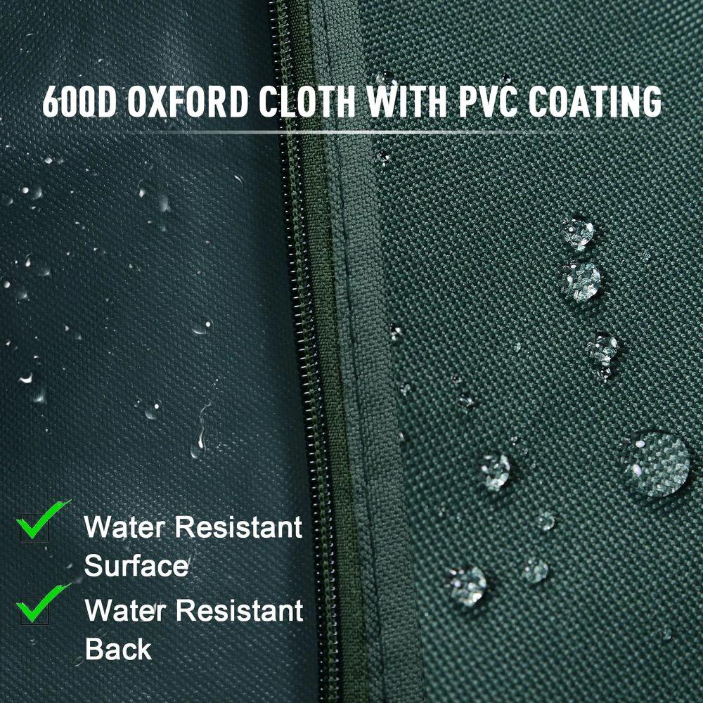 Outsunny 600D Oxford Polyester Waterproof Swing Chair Cover Green - Uncategorized Cover