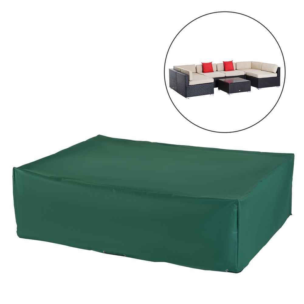 Furniture Cover, 222Lx155Wx67H cm-Green - Cover from Outsunny