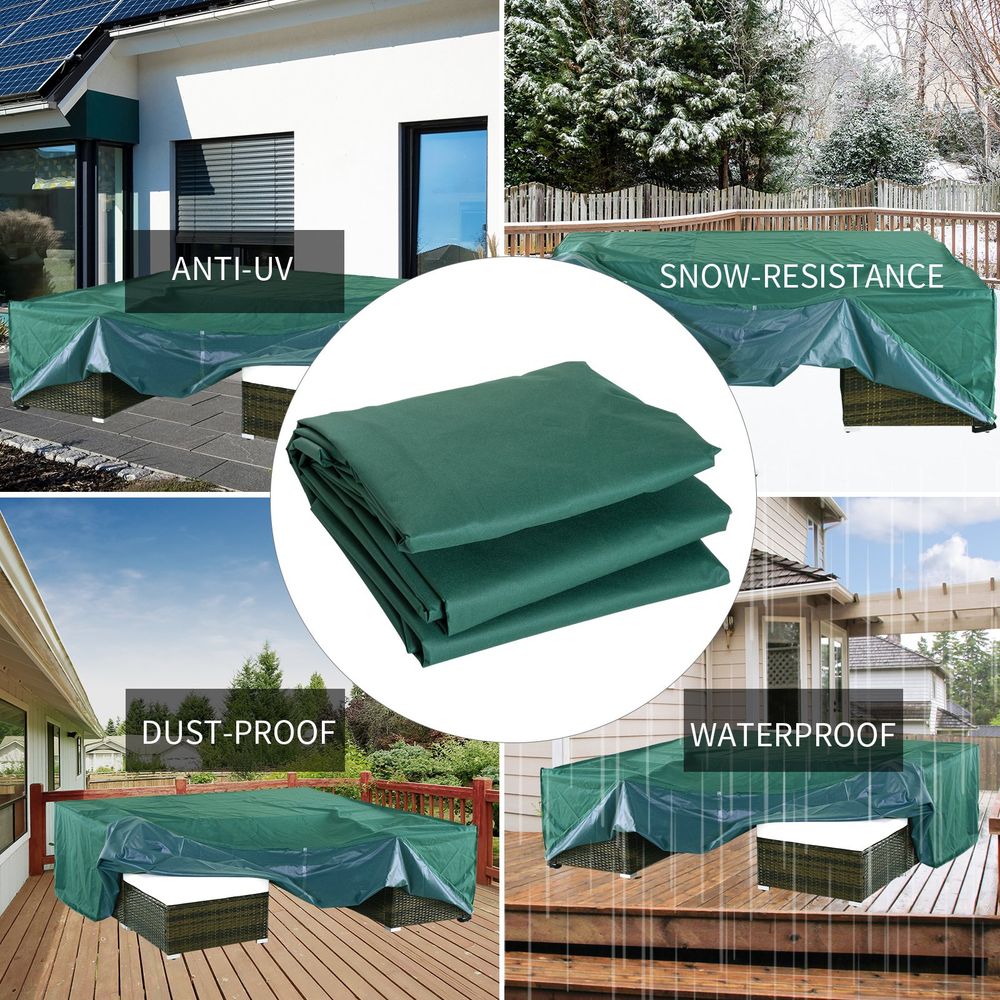 Furniture Cover, 222Lx155Wx67H cm-Green - Cover from Outsunny
