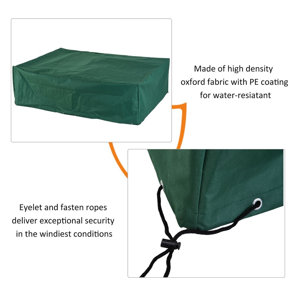 Furniture Cover, 222Lx155Wx67H cm-Green - Cover from Outsunny