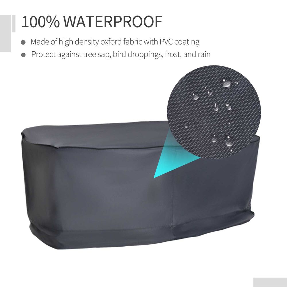 Garden 2-3 Seater Sofa Cover Furniture Water Resistant All-weather Grey - Cover from Outsunny