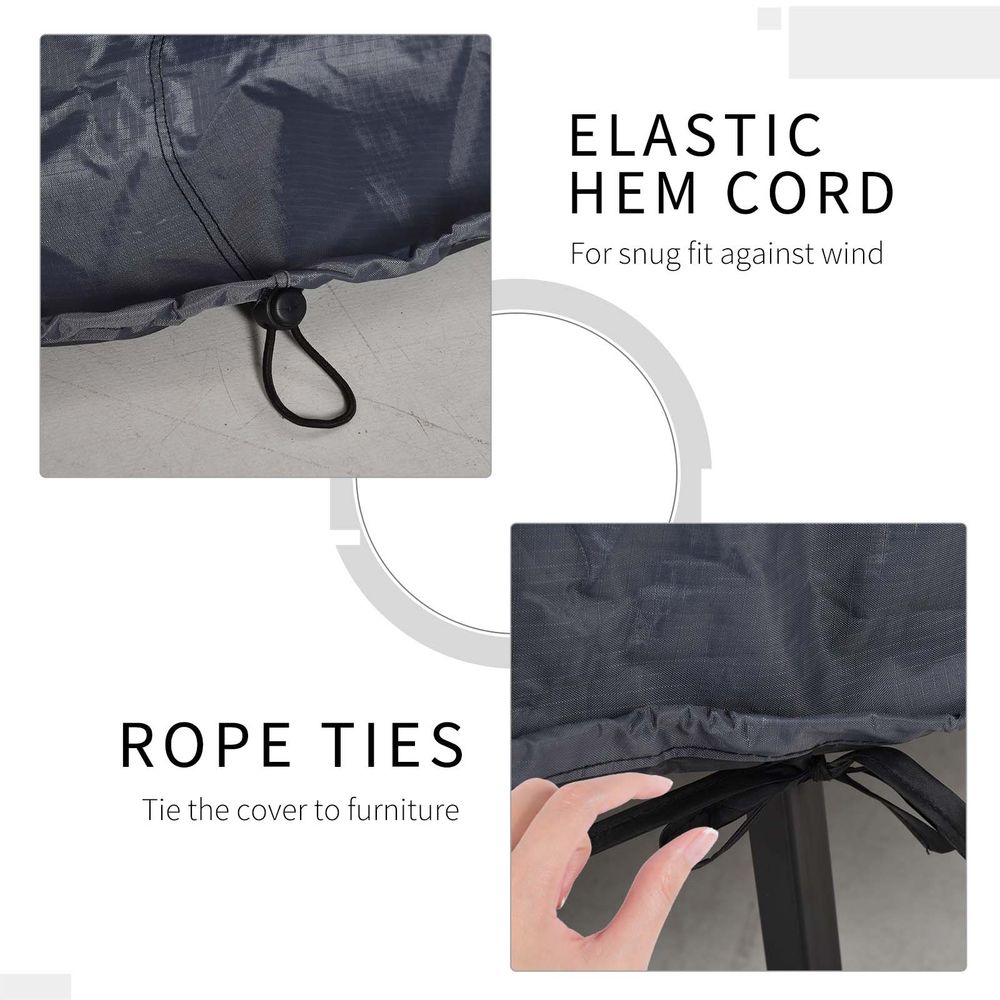 Garden 2-3 Seater Sofa Cover Furniture Water Resistant All-weather Grey - Cover from Outsunny