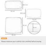 Outsunny Garden Rattan Sofa Set Polyester Cover Replacement No Cushion Grey - Uncategorized Cover