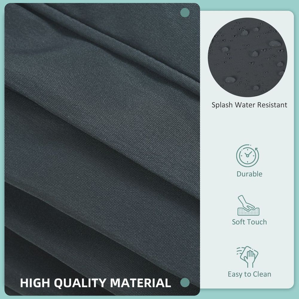 Garden Rattan Sofa Set Polyester Cover Replacement No Cushion Grey - Cover from Outsunny