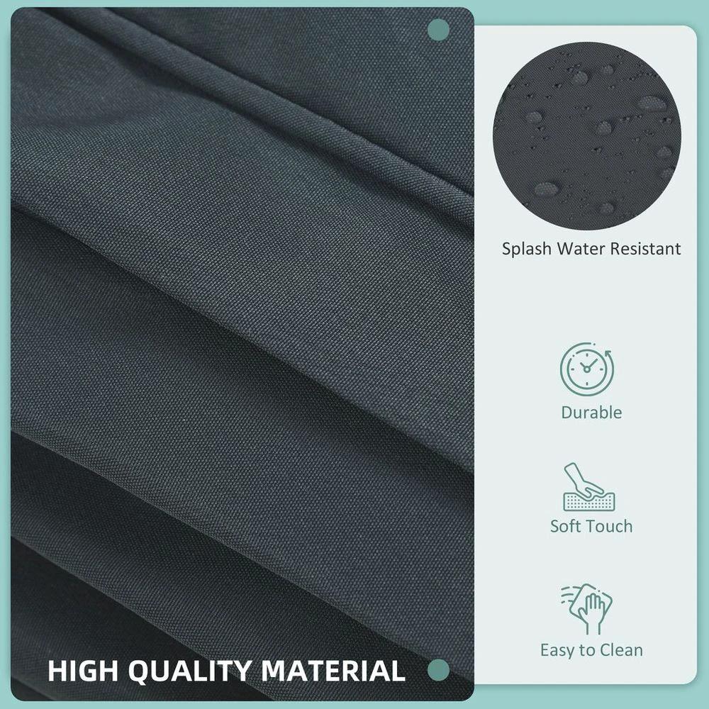 Outsunny Garden Rattan Sofa Set Polyester Cover Replacement No Cushion Grey - Uncategorized Cover