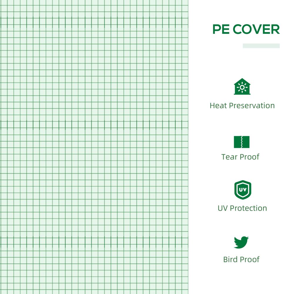 Mini Greenhouse, with Durable PE Cover, 119x60x60cm - Cover from Outsunny