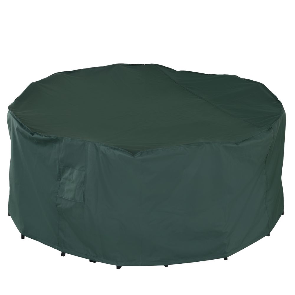 PVC Coated Large Round 600D Waterproof Outdoor Furniture Cover Green - Cover from Outsunny