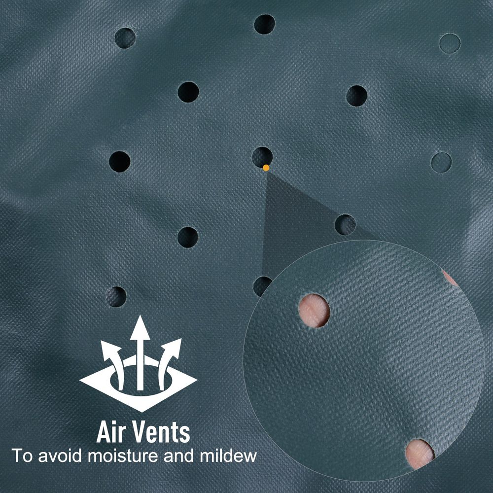 PVC Coated Large Round 600D Waterproof Outdoor Furniture Cover Green - Cover from Outsunny