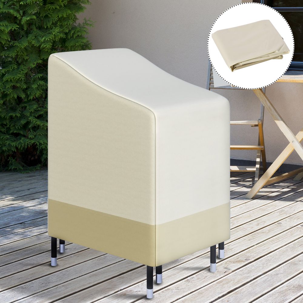 Waterproof Garden Wicker Chairs Cover Patio Seat Protector L70*W90*H115cm - Cover from Outsunny